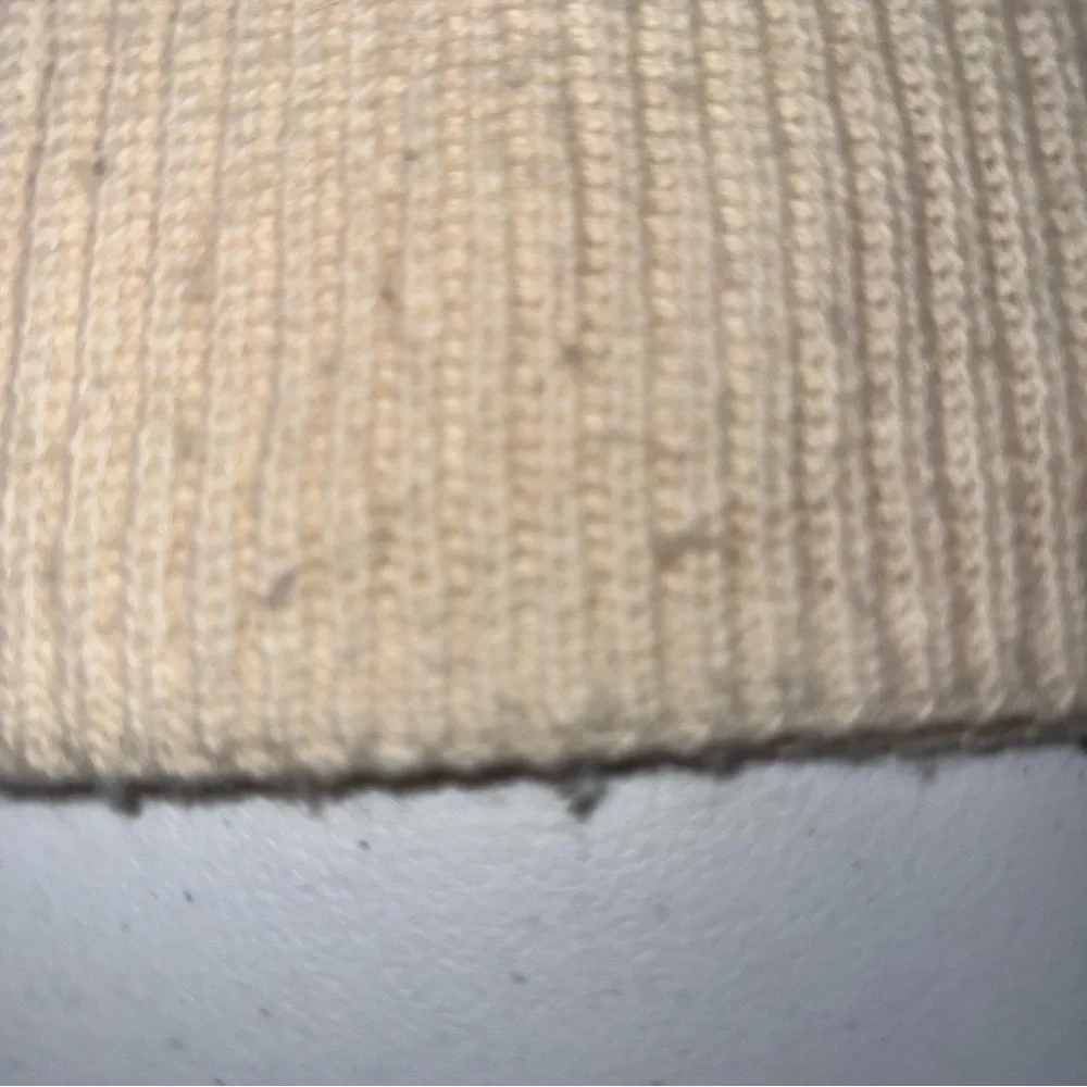 LOFT Cream Button-Accent Turtleneck Sweater‎